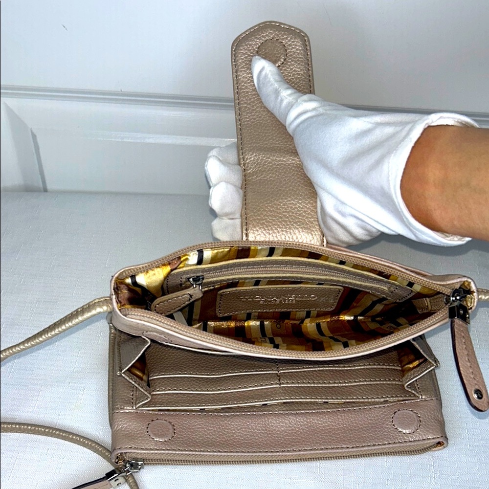Tignanello Tan and Cream Crossbody with Soft Matte Finish Leather Vintage - Picture 10 of 17